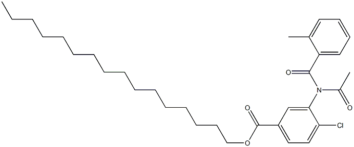 3-[(2-Methylphenylcarbonyl)acetylamino]-4-chlorobenzoic acid hexadecyl ester Struktur