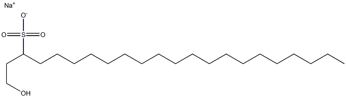 1-Hydroxydocosane-3-sulfonic acid sodium salt Struktur