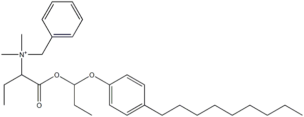 N,N-Dimethyl-N-benzyl-N-[1-[[1-(4-nonylphenyloxy)propyl]oxycarbonyl]propyl]aminium Struktur