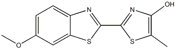 2-(6-Methoxy-2-benzothiazolyl)-5-methylthiazol-4-ol Struktur