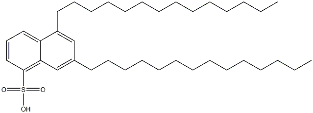 5,7-Ditetradecyl-1-naphthalenesulfonic acid Struktur