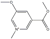 3-Methoxy-5-methoxycarbonyl-1-methylpyridinium Struktur