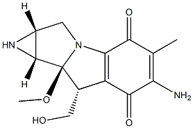 (1aR,8R,8aS,8bR)-6-Amino-1,1a,2,8,8a,8b-hexahydro-8-(hydroxymethyl)-8a-methoxy-5-methylazirino[2',3':3,4]pyrrolo[1,2-a]indole-4,7-dione Struktur