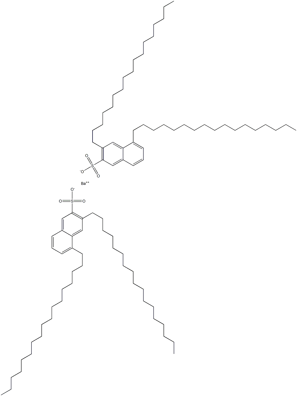 Bis(3,5-diheptadecyl-2-naphthalenesulfonic acid)barium salt Struktur