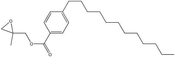 4-Dodecylbenzoic acid 2-methylglycidyl ester Struktur