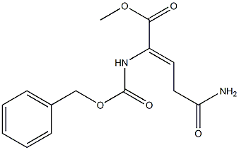 (Z)-2-[(Benzyloxycarbonyl)amino]-4-carbamoyl-2-butenoic acid methyl ester Struktur