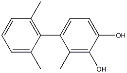 3-Methyl-4-(2,6-dimethylphenyl)benzene-1,2-diol Struktur