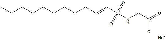 N-(1-Undecenylsulfonyl)glycine sodium salt Struktur