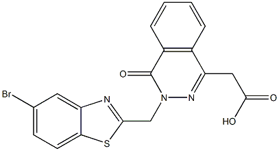 3-[(5-Bromo-2-benzothiazolyl)methyl]-3,4-dihydro-4-oxophthalazine-1-acetic acid Struktur