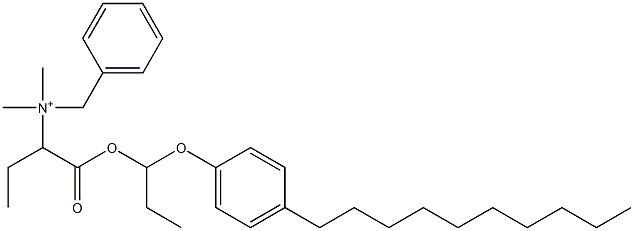 N,N-Dimethyl-N-benzyl-N-[1-[[1-(4-decylphenyloxy)propyl]oxycarbonyl]propyl]aminium Struktur