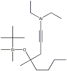 Diethyl[4-(dimethyl tert-butylsiloxy)-4-methyl-1-octynyl]aluminum Struktur