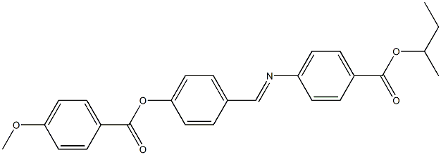 4-[4-(4-Methoxybenzoyloxy)benzylideneamino]benzoic acid (1-methylpropyl) ester Struktur