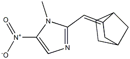 1-Methyl-2-[(norbornan-2-ylidene)methyl]-5-nitro-1H-imidazole Struktur