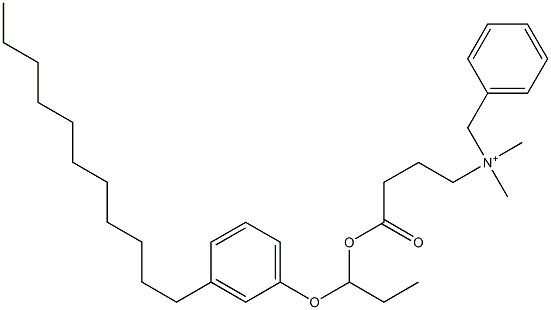 N,N-Dimethyl-N-benzyl-N-[3-[[1-(3-undecylphenyloxy)propyl]oxycarbonyl]propyl]aminium Struktur