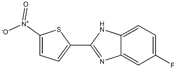 5-Fluoro-2-[5-nitrothiophen-2-yl]-1H-benzimidazole Struktur