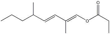 Propionic acid 2,5-dimethyl-1,3-octadienyl ester Struktur