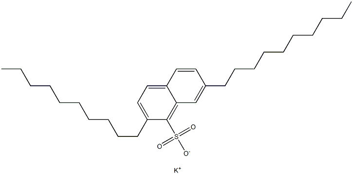 2,7-Didecyl-1-naphthalenesulfonic acid potassium salt Struktur