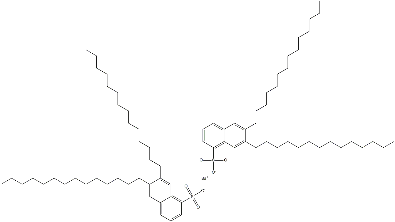 Bis(6,7-ditetradecyl-1-naphthalenesulfonic acid)barium salt Struktur