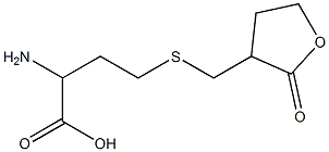 2-Amino-4-[[[(2-oxotetrahydrofuran)-3-yl]methyl]thio]butanoic acid Struktur