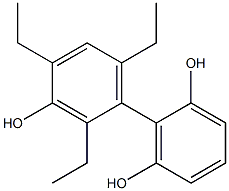 2',4',6'-Triethyl-1,1'-biphenyl-2,3',6-triol Struktur