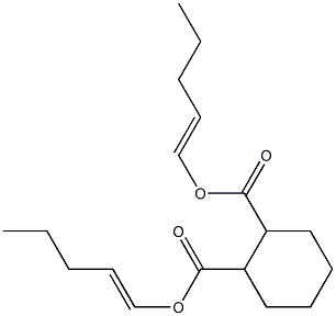 1,2-Cyclohexanedicarboxylic acid bis(1-pentenyl) ester Struktur