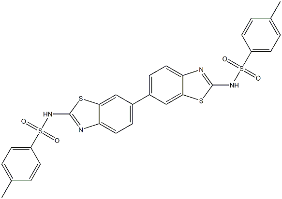 2,2'-Bis(4-methylphenylsulfonylamino)-6,6'-bibenzothiazole Struktur