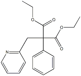 2-Phenyl-2-(2-pyridylmethyl)malonic acid diethyl ester Struktur