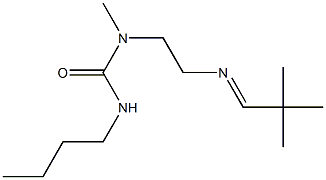 N-Methyl-N-[2-[(2,2-dimethylpropylidene)amino]ethyl]-N'-butylurea Struktur