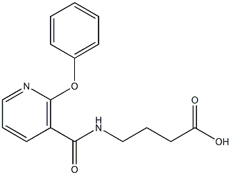 4-(2-Phenoxynicotinoylamino)butyric acid Struktur