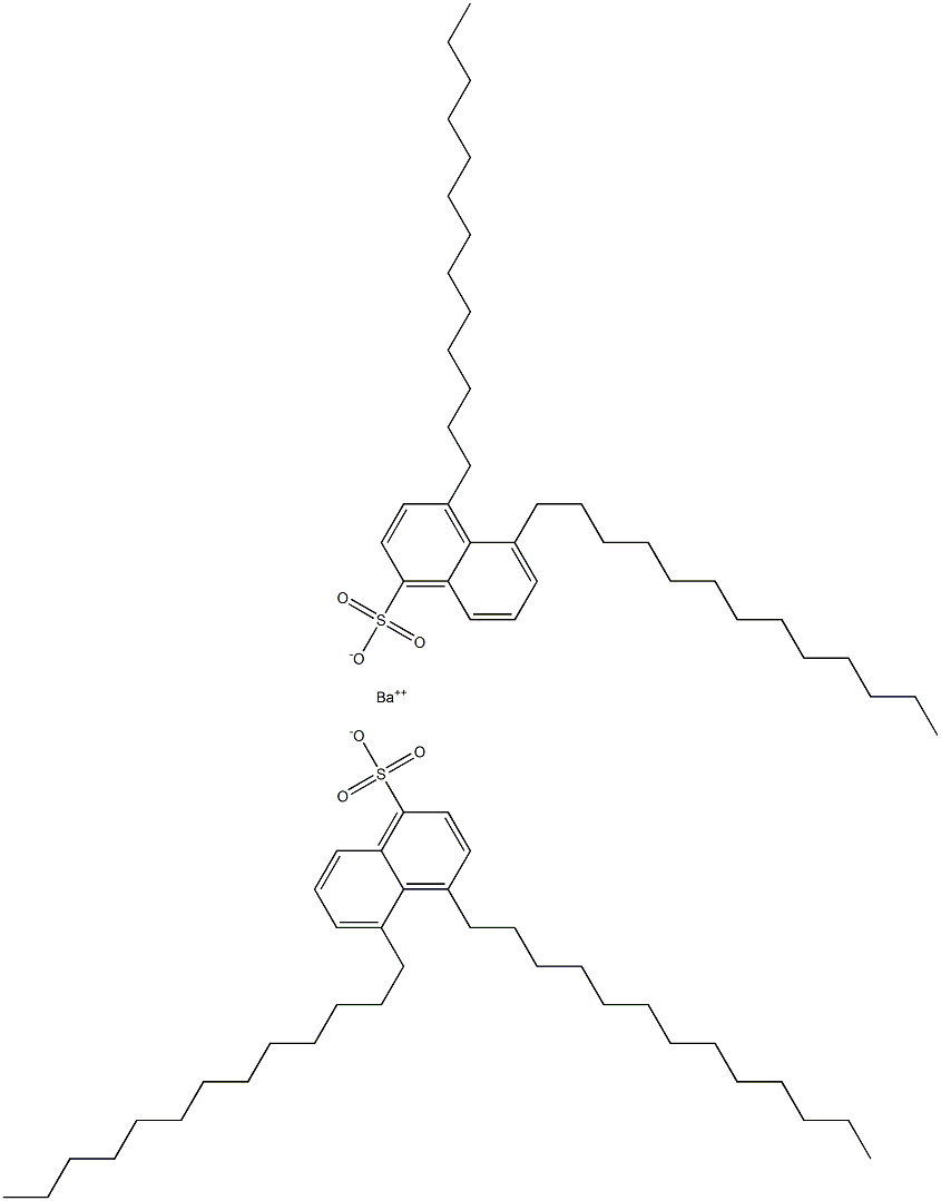 Bis(4,5-ditridecyl-1-naphthalenesulfonic acid)barium salt Struktur