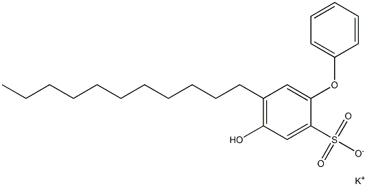 4-Hydroxy-5-undecyl[oxybisbenzene]-2-sulfonic acid potassium salt Struktur