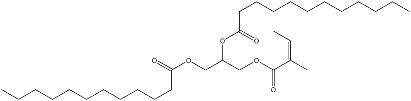 1-O-[(Z)-2-Methyl-2-butenoyl]-2-O,3-O-dilauroyl-L-glycerol Struktur