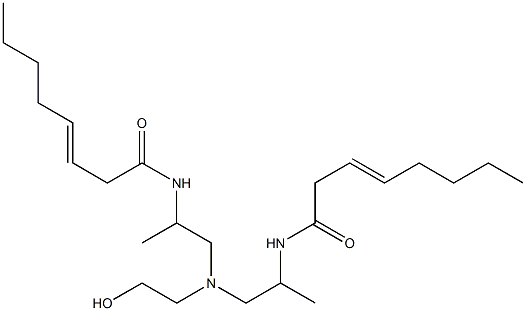 N,N'-[2-Hydroxyethyliminobis(1-methyl-2,1-ethanediyl)]bis(3-octenamide) Struktur