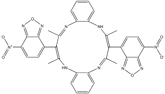 7,16-Bis(7-nitrobenzofurazan-4-yl)-6,8,15,17-tetramethyl-5,14-dihydrodibenzo[b,i][1,4,8,11]tetraazacyclotetradecine Struktur