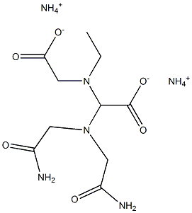 2-[Bis(carbamoylmethyl)amino]ethyliminobisacetic acid diammonium salt Struktur