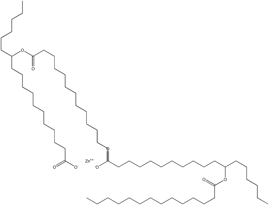 Bis(12-myristoyloxystearic acid)zinc salt Struktur