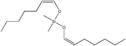 Dimethylbis[(Z)-1-heptenyloxy]silane Struktur