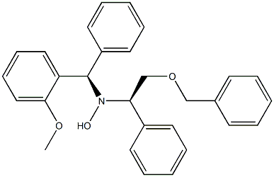 N-[(R)-2-Benzyloxy-1-phenylethyl]-N-[(R)-phenyl(2-methoxyphenyl)methyl]hydroxylamine Struktur