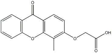 (9-Oxo-4-methyl-9H-xanthen-3-yloxy)acetic acid Struktur