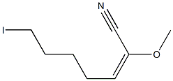 (E)-2-Methoxy-7-iodo-2-heptenenitrile Struktur