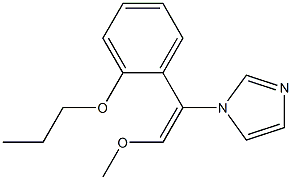 1-[(E)-2-Methoxy-1-(2-propoxyphenyl)ethenyl]-1H-imidazole Struktur