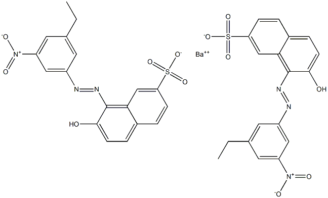 Bis[1-[(3-ethyl-5-nitrophenyl)azo]-2-hydroxy-7-naphthalenesulfonic acid]barium salt Struktur