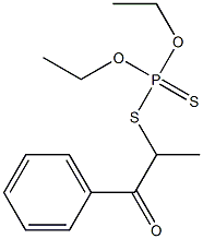 Dithiophosphoric acid O,O-diethyl S-(1-benzoylethyl) ester Struktur