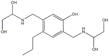 2,5-Bis[[(1,2-dihydroxyethyl)amino]methyl]-4-propylphenol Struktur