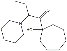 1-(1-Hydroxycycloheptyl)-2-piperidino-1-butanone Struktur