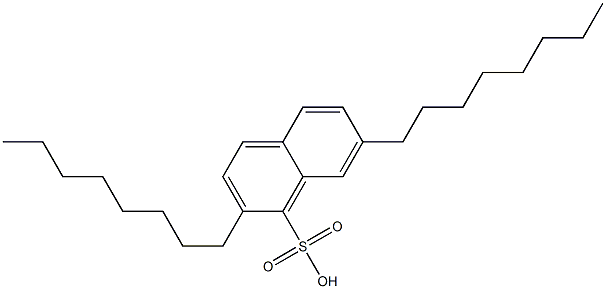 2,7-Dioctyl-1-naphthalenesulfonic acid Struktur