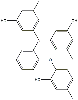 N,N-Bis(3-hydroxy-5-methylphenyl)-2-(2-hydroxy-4-methylphenoxy)benzenamine Struktur