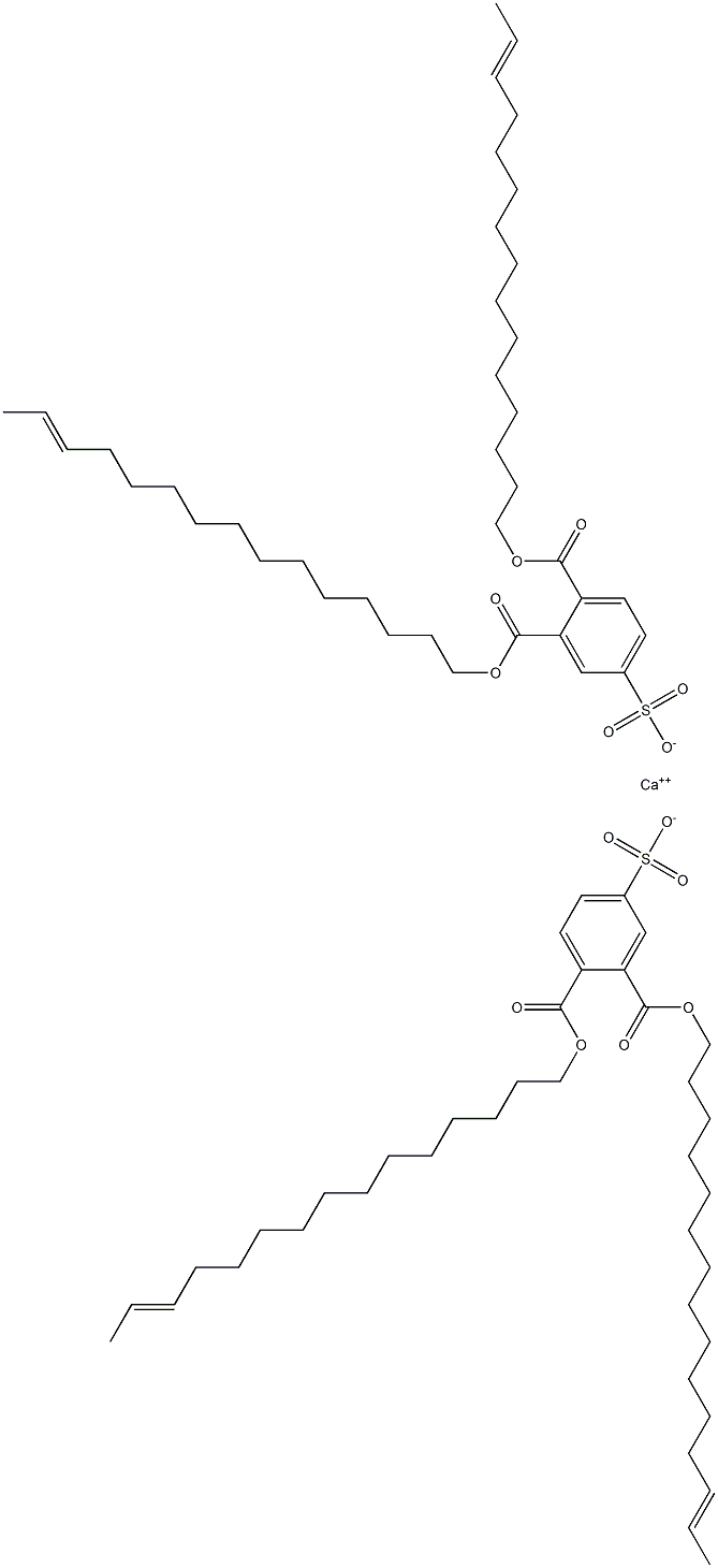 Bis[3,4-di(13-pentadecenyloxycarbonyl)benzenesulfonic acid]calcium salt Struktur