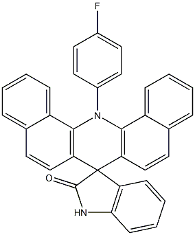 14-(4-Fluorophenyl)spiro[dibenz[c,h]acridine-7(14H),3'-[3H]indol]-2'(1'H)-one Struktur