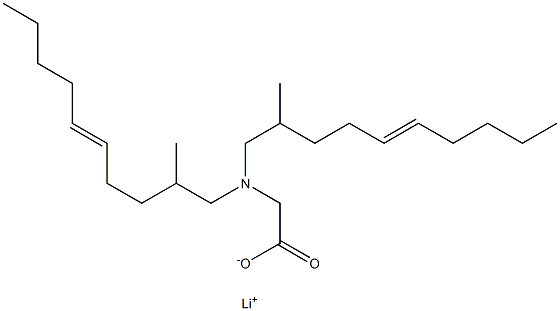 N,N-Bis(2-methyl-5-decenyl)aminoacetic acid lithium salt Struktur